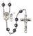 Saint Christopher and Dance Rosary with Hematite Beads