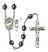 Saint Christopher and Gymnastics Rosary with Hematite Beads