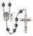 Saint Christopher and Choir Rosary with Hematite Beads