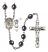 Saint Christopher and Karate Rosary with Hematite Beads