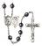 Saint Sebastian and Tennis Rosary with Hematite Beads