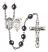 Saint Sebastian and Golf Rosary with Hematite Beads