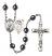 Saint Sebastian and Softball Rosary with Hematite Beads