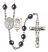 Saint Sebastian and Dance Rosary with Hematite Beads