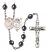 Saint Sebastian and Gymnastics Rosary with Hematite Beads