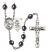 Guardian Angel and Soccer Rosary with Hematite Beads