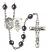 Guardian Angel and Golf Rosary with Hematite Beads