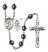 Guardian Angel and Men's Track & Field Rosary with Hematite Beads