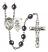 Guardian Angel and Track&Field Rosary with Hematite Beads