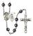 Guardian Angel and Swimming Rosary with Hematite Beads