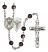 Saint Agatha and Nurse Rosary with Brown Beads