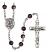 San Antonio Engravable Rosary with Brown Beads