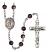 Santa Barbara Engravable Rosary with Brown Beads