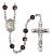 Saint Benjamin Engravable Rosary with Brown Beads