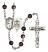 Saint Brendan The Navigator and Navy Rosary with Brown Beads