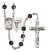 Saint Camillus of Lellis and Nurse Rosary with Brown Beads