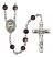 Saint Catherine Laboure Engravable Rosary with Brown Beads