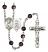 Saint Christopher and Air Force Rosary with Brown Beads