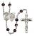 Saint Christopher and EMT Rosary with Brown Beads