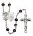 Saint Christopher and Army Rosary with Brown Beads