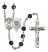 Saint Christopher and Coast Guard Rosary with Brown Beads