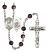 Saint Christopher and Marines Rosary with Brown Beads