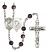 Saint Christopher and Paratrooper Rosary with Brown Beads