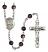 Saint George Engravable Rosary with Brown Beads