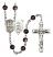 Saint George and Air Force Rosary with Brown Beads