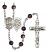 Saint George and EMT Rosary with Brown Beads