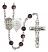 Saint George and Army Rosary with Brown Beads