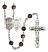 Saint George and Nat'l Guard Rosary with Brown Beads