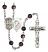 Saint George and Paratrooper Rosary with Brown Beads