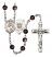 Saint Joan of Arc and Coast Guard Rosary with Brown Beads