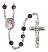 San Jose Engravable Rosary with Brown Beads