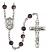 Saint Kateri Tekakwitha Engravable Rosary with Brown Beads