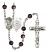 Saint Michael and Coast Guard Rosary with Brown Beads