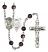 Saint Michael and Nat'l Guard Rosary with Brown Beads