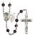 Saint Michael and Paratrooper Rosary with Brown Beads