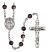 Virgen Milagrosa Engravable Rosary with Brown Beads