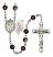 Scapular Engravable Rosary with Brown Beads