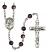 Saint John of God Engravable Rosary with Brown Beads