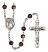 San Juan de Dios Engravable Rosary with Brown Beads