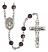 Saint Ursula Engravable Rosary with Brown Beads