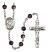 Saint Agnes of Rome Engravable Rosary with Brown Beads