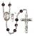 Saint Christopher and Volleyball Rosary with Brown Beads