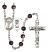 Saint Christopher and Cheerleading Rosary with Brown Beads