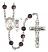 Saint Christopher and Gymnastics Rosary with Brown Beads