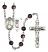 Saint Christopher and Softball Rosary with Brown Beads