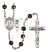 Saint Christopher and Soccer Rosary with Brown Beads